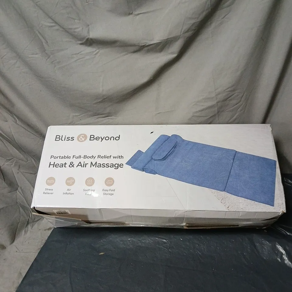BLISS AND BEYOND PORTABLE FULL BODY RELIEF WITH HEAT AND AIR MASSAGE BOXED