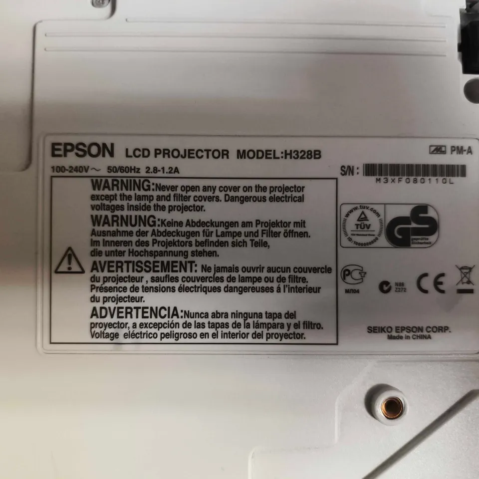 EPSON LCD PROJECTOR MODEL H328B
