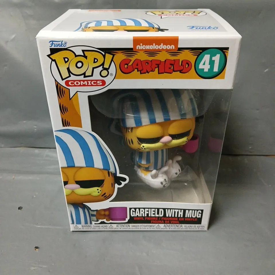 BOXED FUNKO POP COMICS GARFIELD WITH MUG - 41