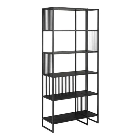 BOXED STRINGTON BOOKCASE WITH 5 SHELVES IN BLACK