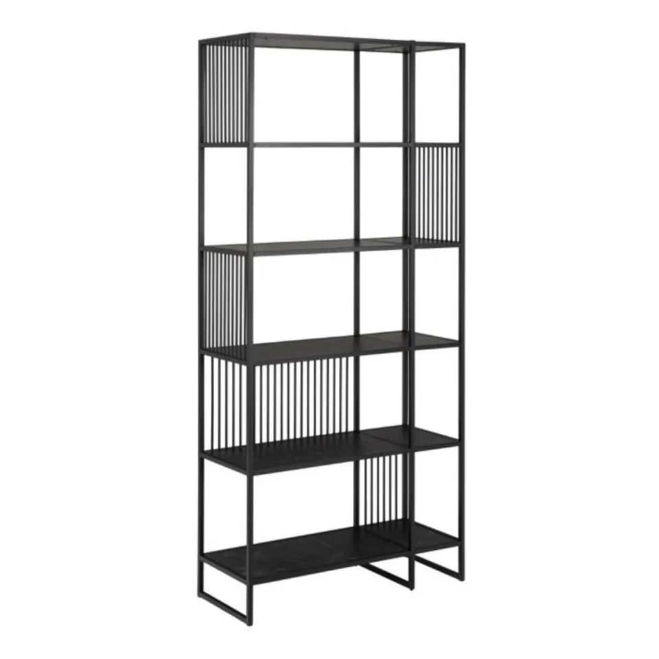 BOXED STRINGTON BOOKCASE WITH 5 SHELVES IN BLACK