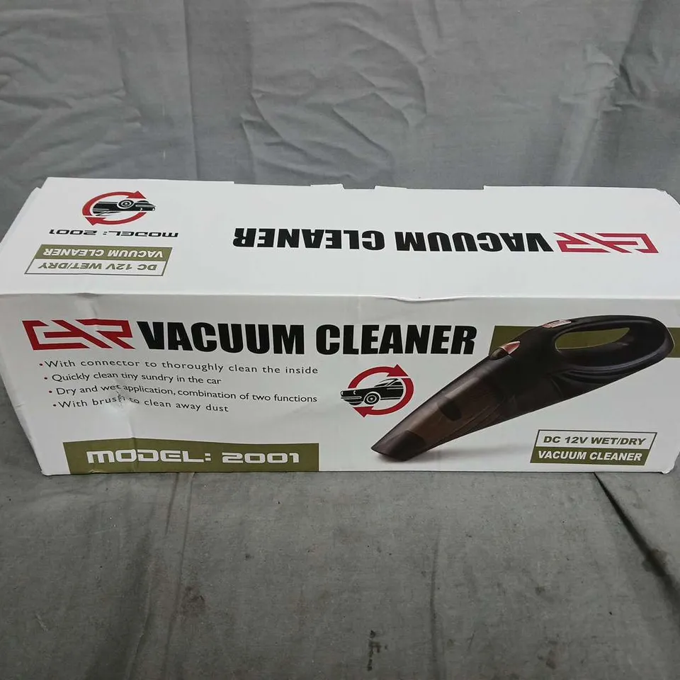 VACUUM CLEANER – MODEL 2001 (DC 12V WET/DRY) – BOXED
