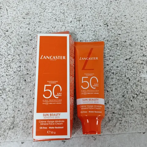 LANCASTER SUN BEAUTY SENSITIVE SKIN MINERAL FACE CREAM SPF50 150ML