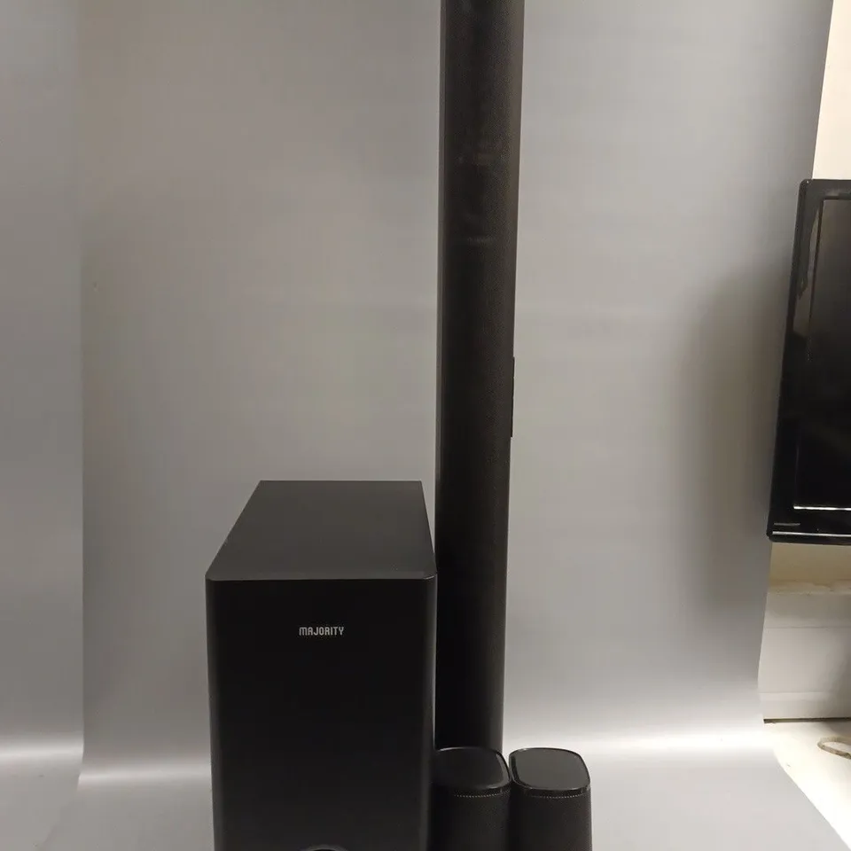 BOXED DOLBY AUDIO EVERREST 5.1 WIRELESS SURROUND SOUND SYSTEM - COLLECTION ONLY