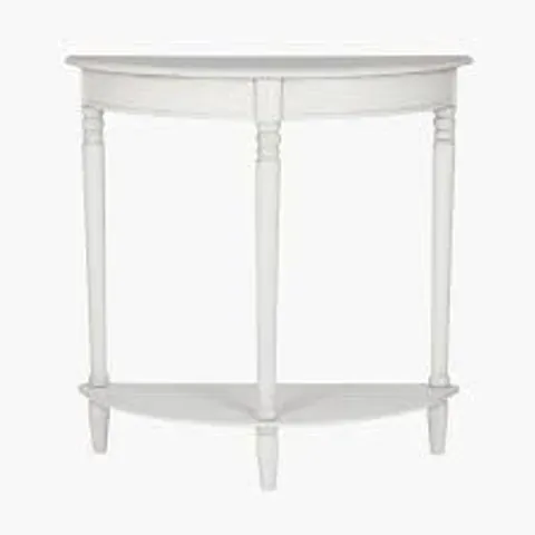 BOXED PACIFIC HERITAGE ELIZABETH PINE WOOD CONSOLE TABLE, WHITE (1 BOX)