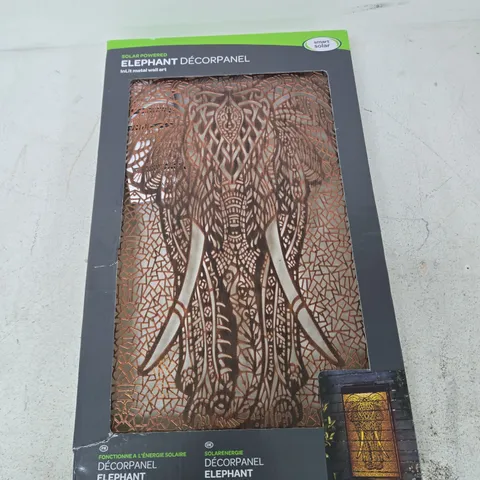 INLIT ELEPHANT DECOR PANEL – SOLAR POWERED COPPER WALL ART
