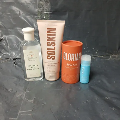 APPROXIMATEY 20 ASSORTED HEALTH AND BEAUTY PRODUCTS TO INCLUDE SOLSKIN MOISTURISER, GLORIAH INTIMATE LUBE AND GYLCERIN AND ROSE WATER