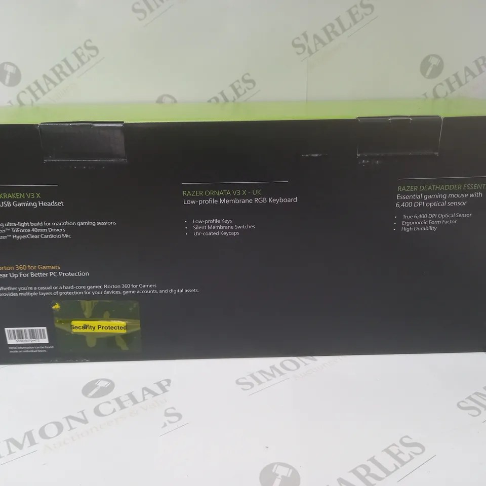 BRAND NEW BOXED RAZER GAMING BUNDLE 3 IN 1 TO INCLUDE - GAMING HEADSET, MEMBRANE RGB KEYBOARD AND ESSENTIAL GAMING MOUSE