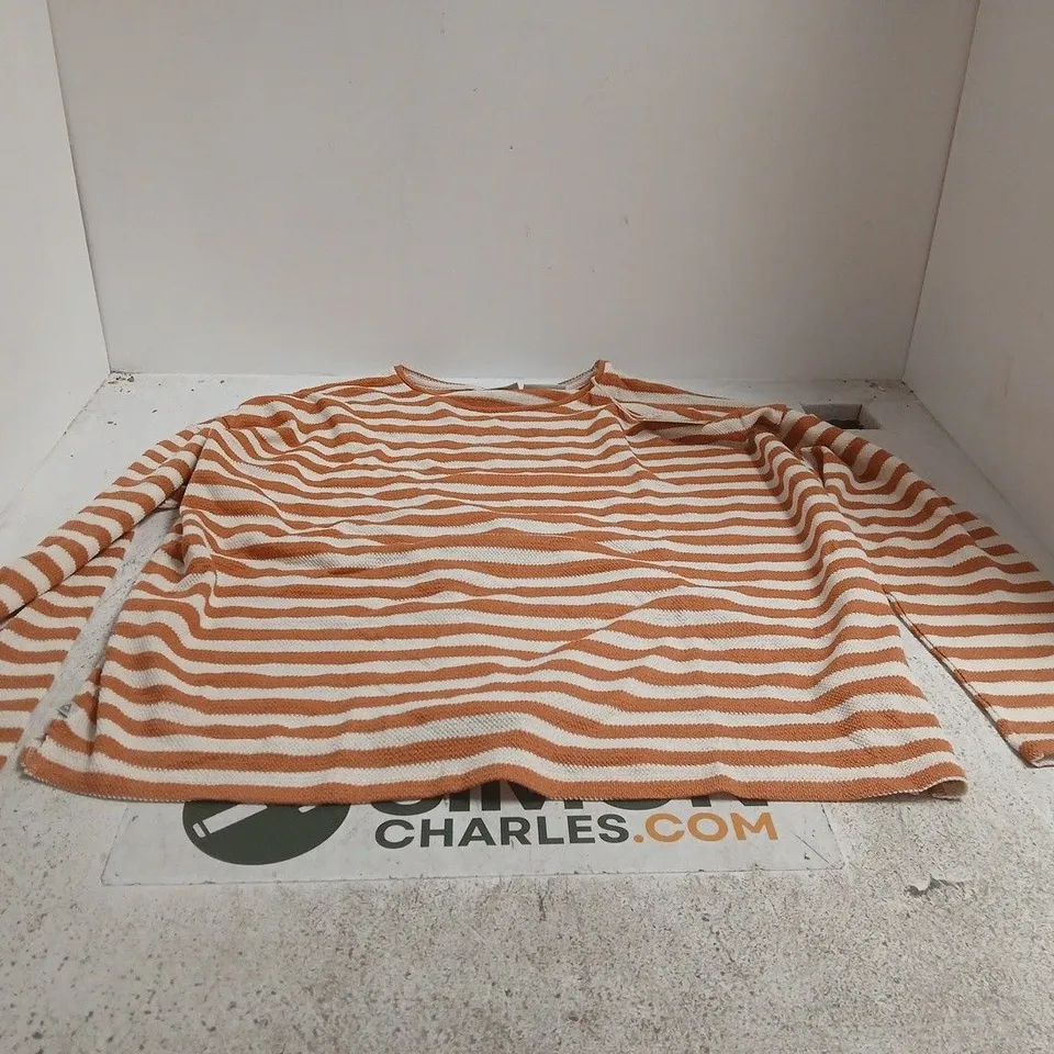 PASSENGER PANORAMA STRIPED LONG SLEEVE TOP IN GLAZED GINGER UK LARGE
