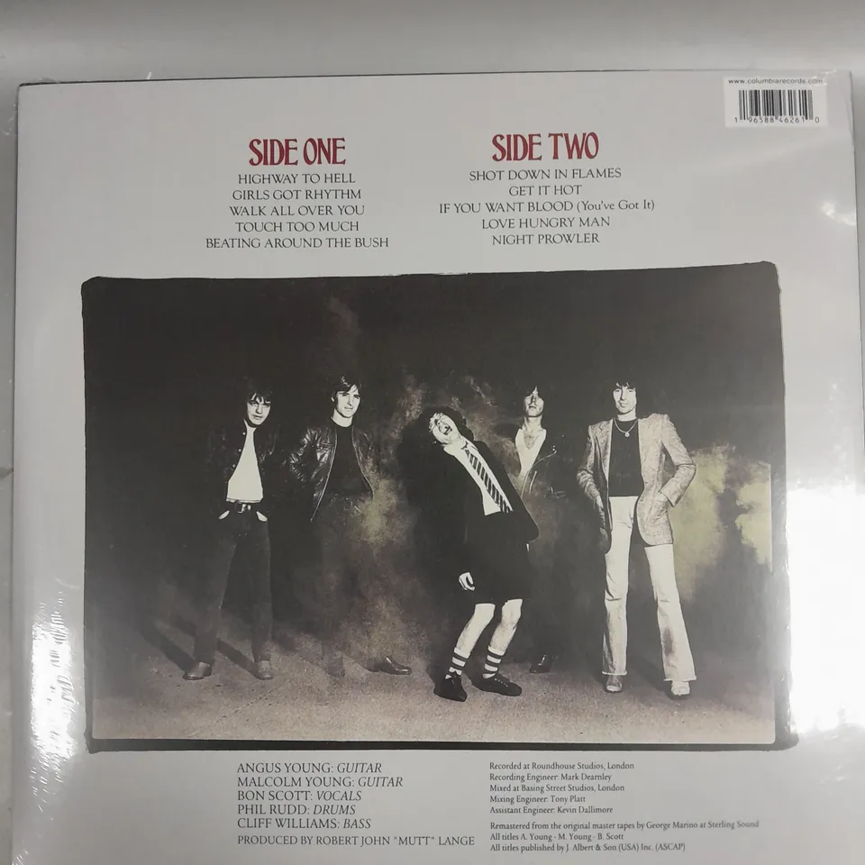 SEALED AC/DC HIGHWAY TO HELL 50TH ANNIVERSARY SPECIAL EDITION HELLFIRE COLOURED VINYL 