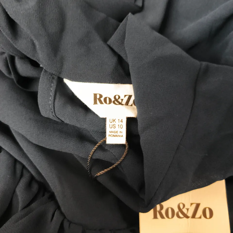 RO&ZO NAVY DRESS, UK 14 (US 10) – MADE IN ROMANIA