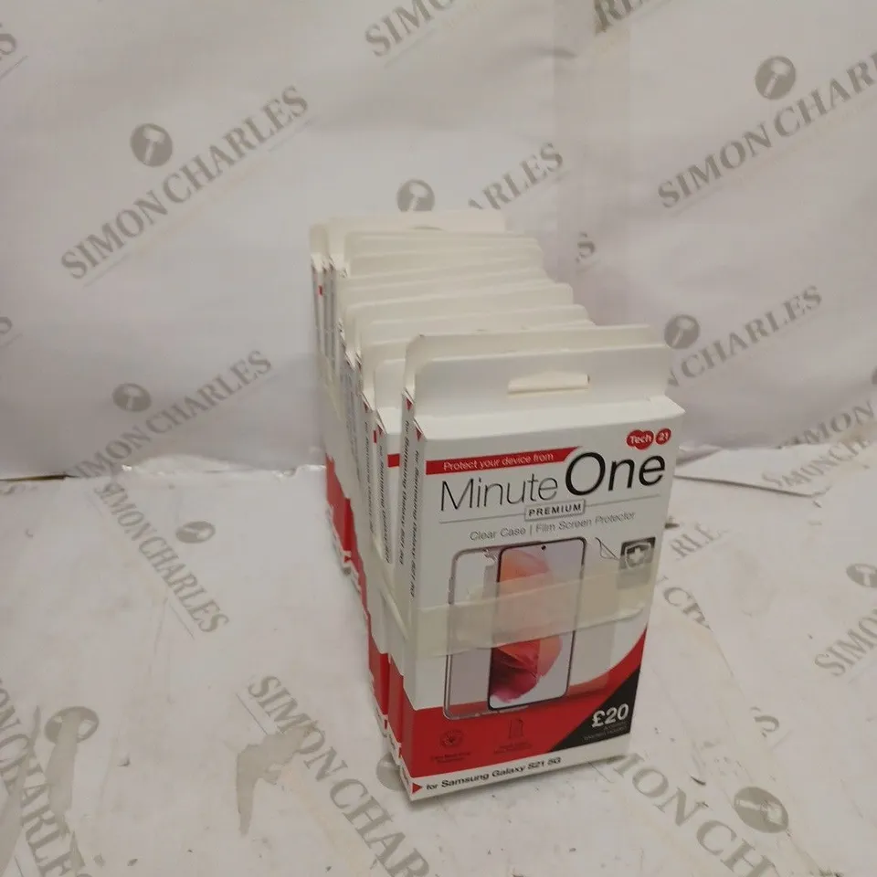 LOT OF 15 MINUTE ONE CLEAR CASE & SCREEN PROTECTOR KITS FOR SAMSUNG GALAXY S21+5G