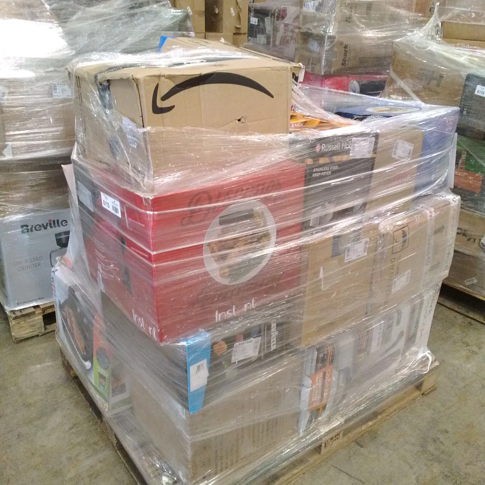 PALLET OF APPROXIMATELY 21 UNPROCESSED RAW RETURN HOUSEHOLD AND ELECTRICAL GOODS TO INCLUDE;