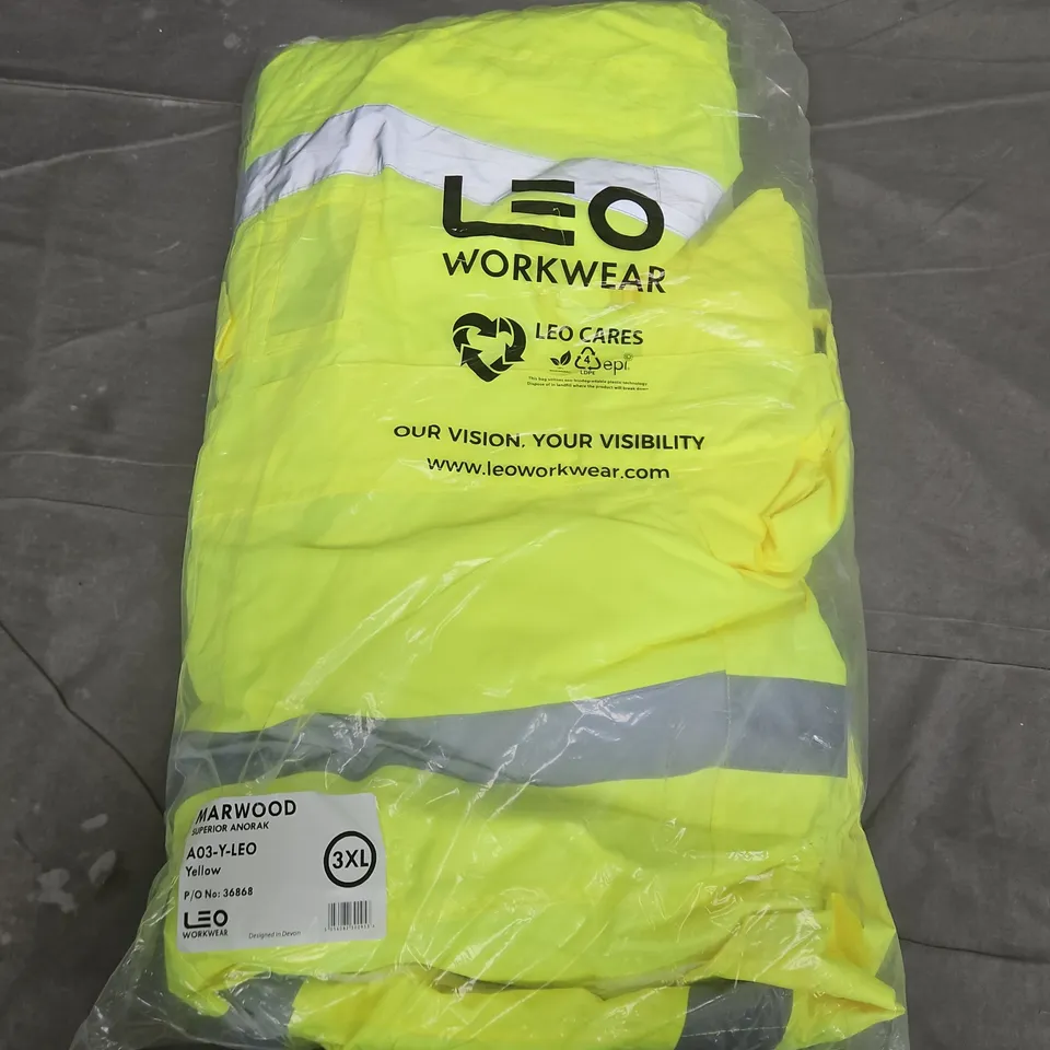 BAGGED LEO WORKWEAR MARWOOD SUPERIOR ANORAK IN YELLOW (A03-Y-LEO) - 3XL