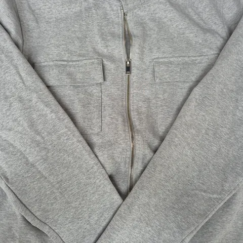 ARNE ZIP-UP LONG SLEEVE JACKET IN GREY SIZE LARGE