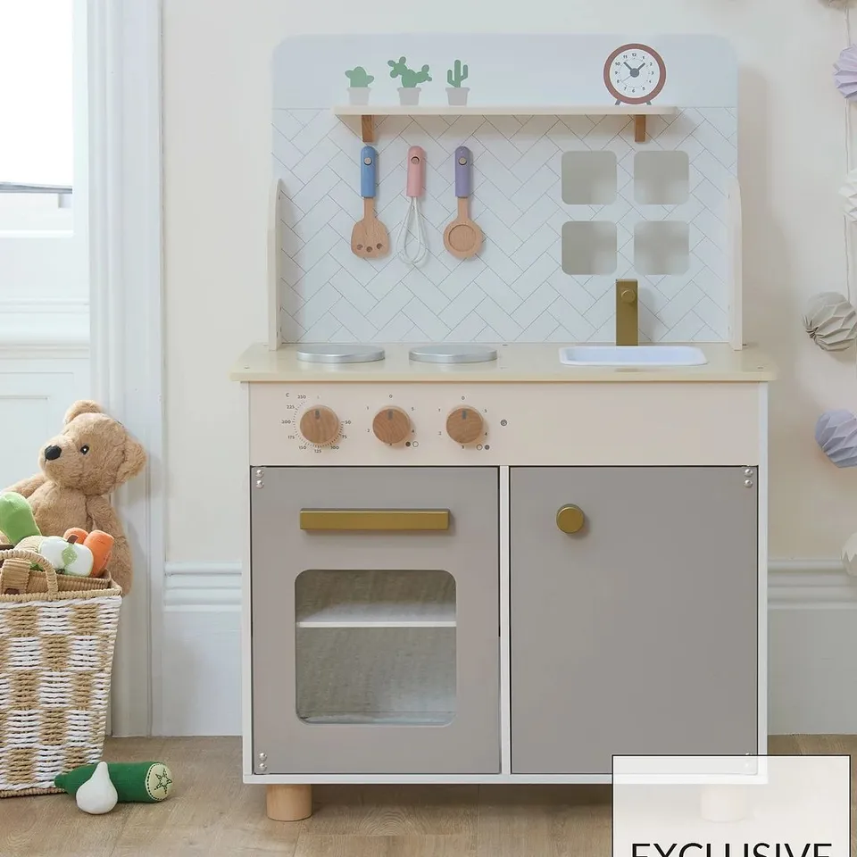 ACORN FLOORSTANDING WOODEN PLAY KITCHEN - STONE