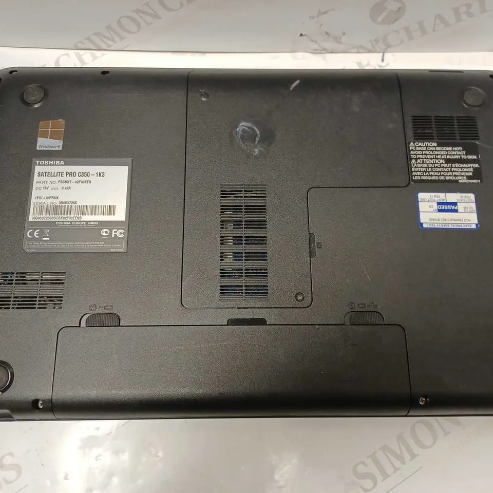 TOSHIBA SATELLITE PRO C850-1K3 LAPTOP