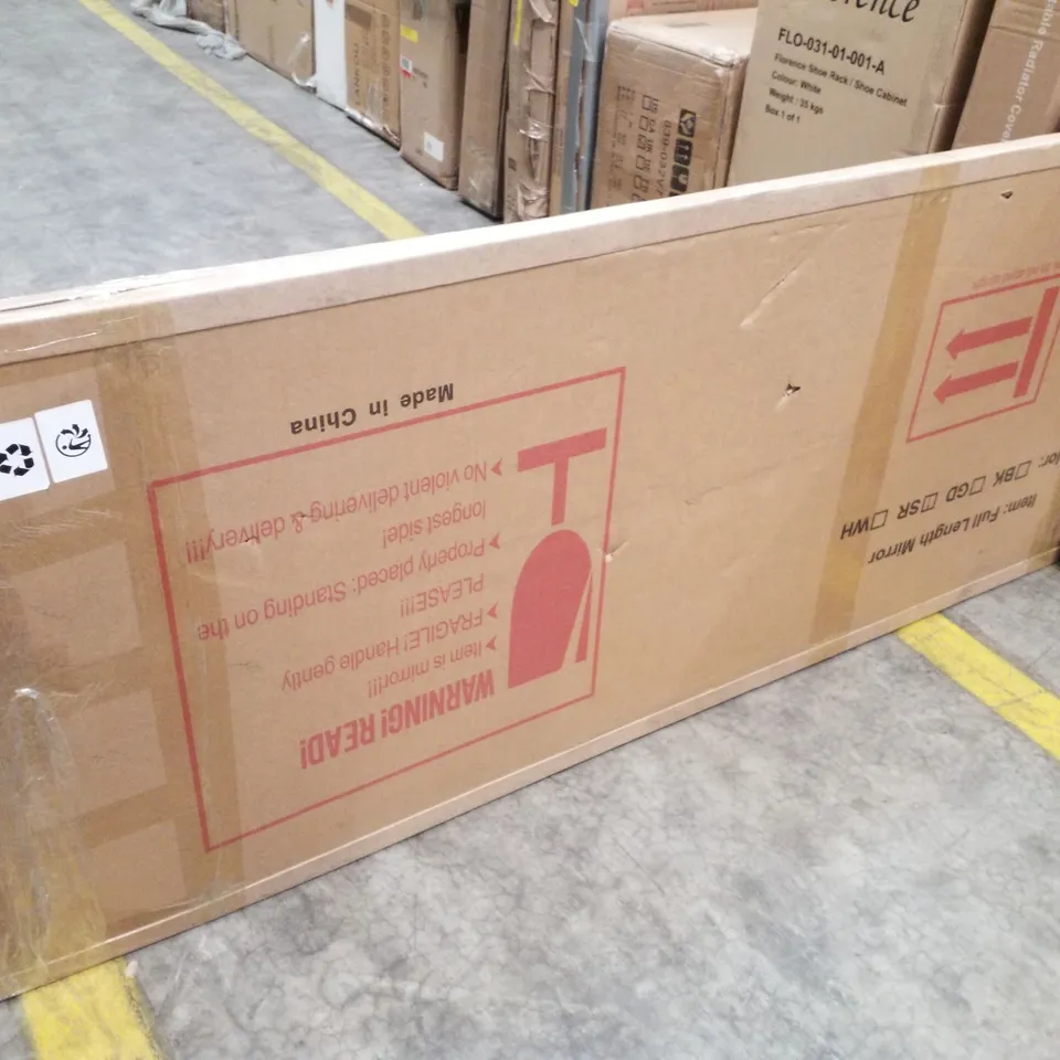 BOXED FULL LENGTH MIRROR - SILVER 