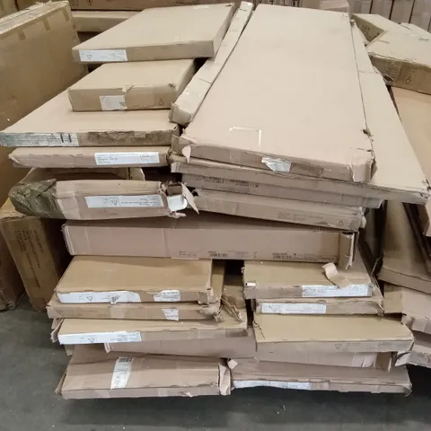 PALLET OF ASSORTED INCOMPLETE DESIGNER FURNITURE PARTS AND PIECES 