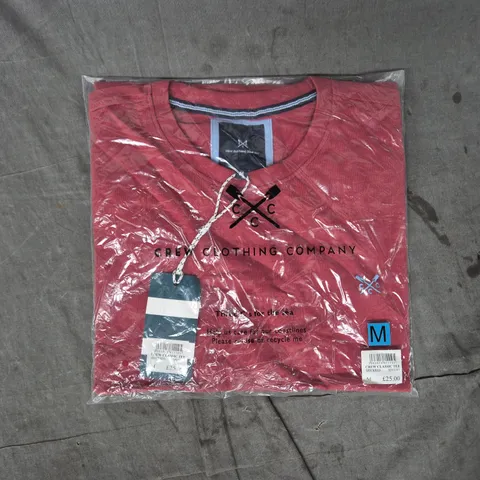 CREW CLASSIC TEE – BRICK RED, SIZE M, CREW CLOTHING COMPANY
