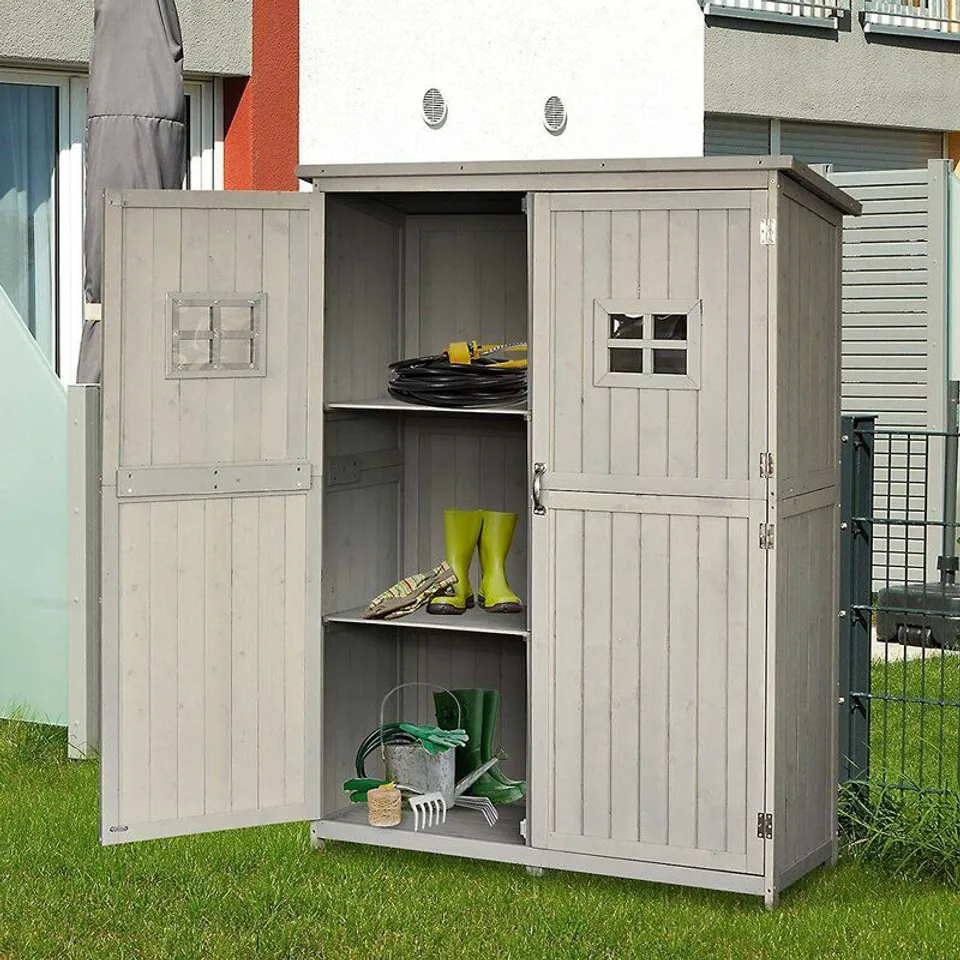 4.1FT × 1.6FT PENT WOODEN SHED 2 BOXES