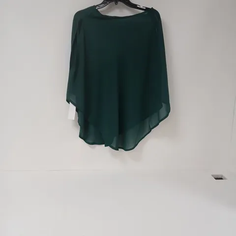XANDER KOSTROMA - GREEN SHEER CAPE-STYLE PONCHO (WOMEN)