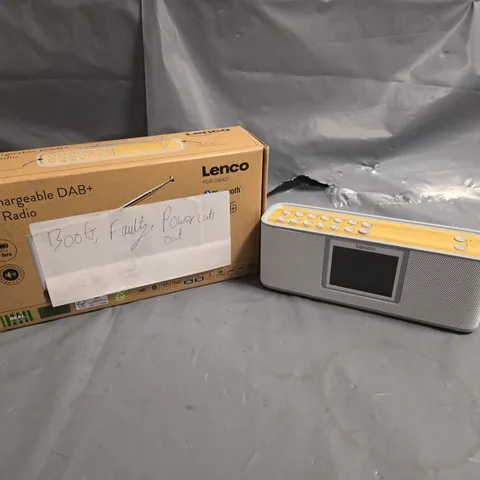 BOXED LENCO RECHARGEABLE DAB+ FM RADIO 