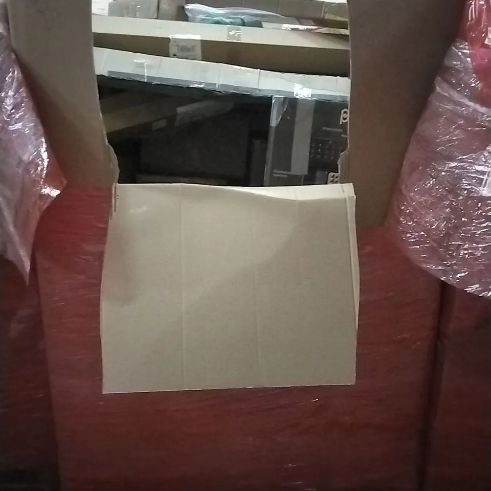 PALLET OF HOUSEHOLD ITEMS TO INCLUDE BREAD MAKER,MIRROR, KITCHWARE, LED CEILING LIGHT AND OTHER ASSORTED ITEMS...