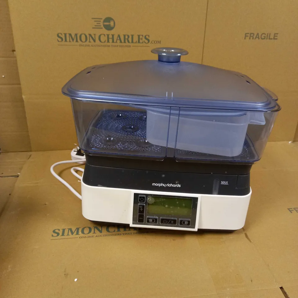 MORPHY RICHARDS INTELLISTEAM COMPACT FOOD STEAMER