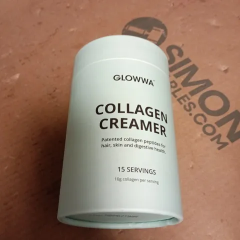 GLOWWA COLLAGEN CREAMER – 15 SERVINGS, 10G COLLAGEN PER SERVING - BB 10/6/27 