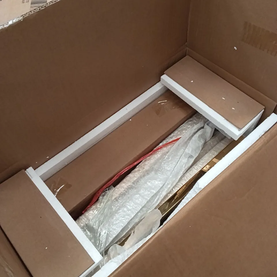 BOXED METAL/GLASS NESTING COFFEE TABLE - GOLD (1 BOX)