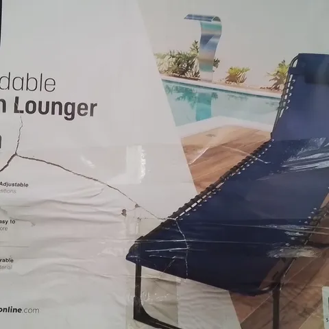 BOXED KEPLIN FOLDABLE SUN LOUNGER NAVY