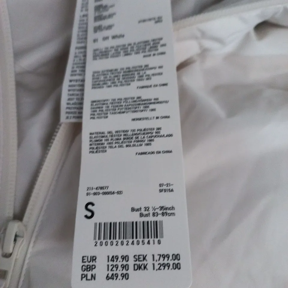 UNI QLO WOMENS SEAMLESS DOWN PARKA IN WHITE - S
