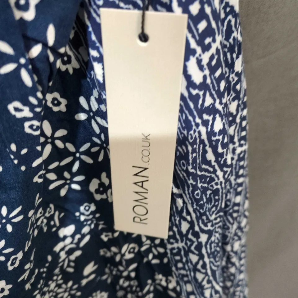 ROMAN.CO.UK NAVY FLORAL PRINT DRESS/JUMPSUIT  – WOMEN’S, UK 12