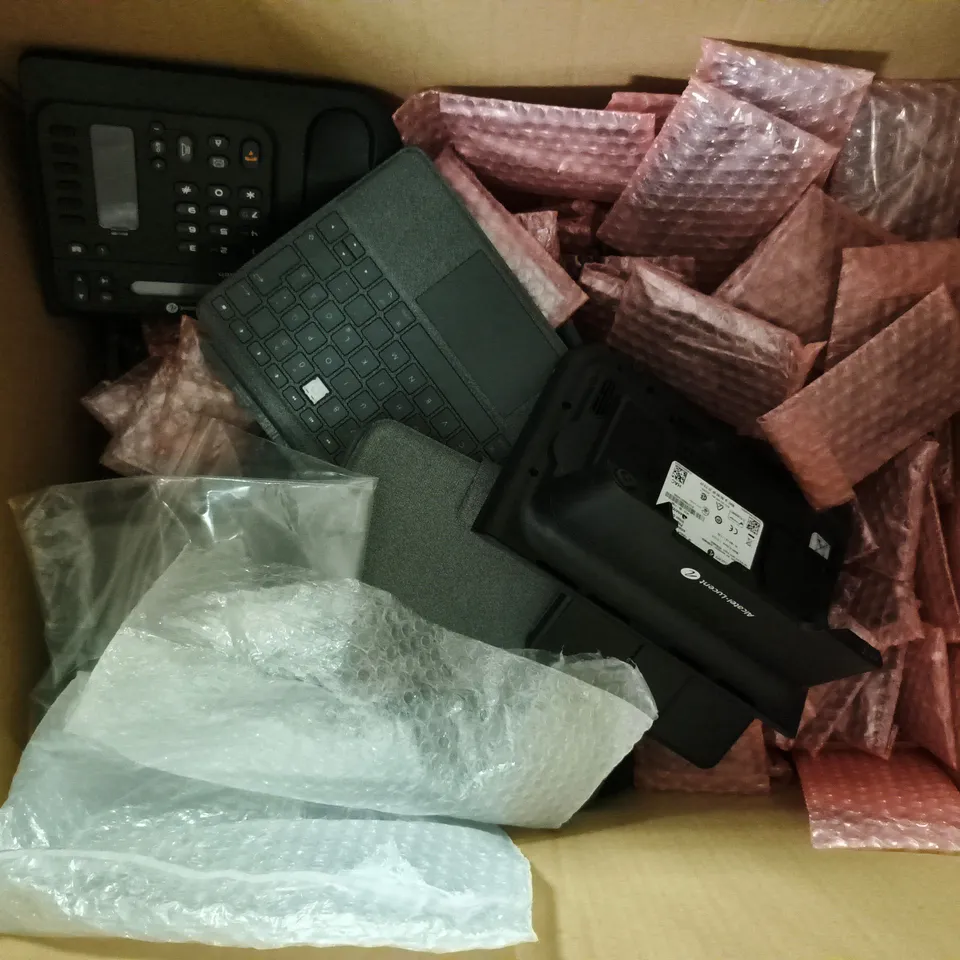 APPROXIMATELY 15 ASSORTED ITEMS TO INCLUDE AVAYA PHONE, LOGITECH TABLET CASE, HP PAVILION EXPANSION BOARDS, ETC - COLLECTION ONLY
