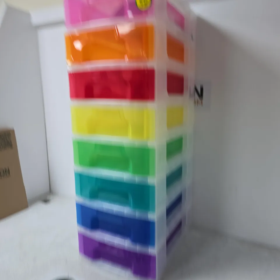 RAINBOW 9-DRAWER PLASTIC STORAGE TOWER
