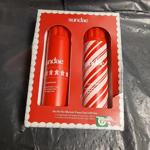 Sundae Ho Ho Ho Shower Foam Duo Gift Set – 2 x 265ml (Gingerbread & Candy Cane)