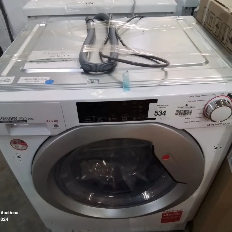 HOOVER H-WASH&DRY 300 PRO HBDOS695TAMSE 9KG/5KG 1600 SPIN INTEGRATED WASHER DRYER - WHITE