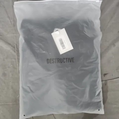 BAGGED DESTRUCTIVE HOODIE IN BLACK SIZE LARGE