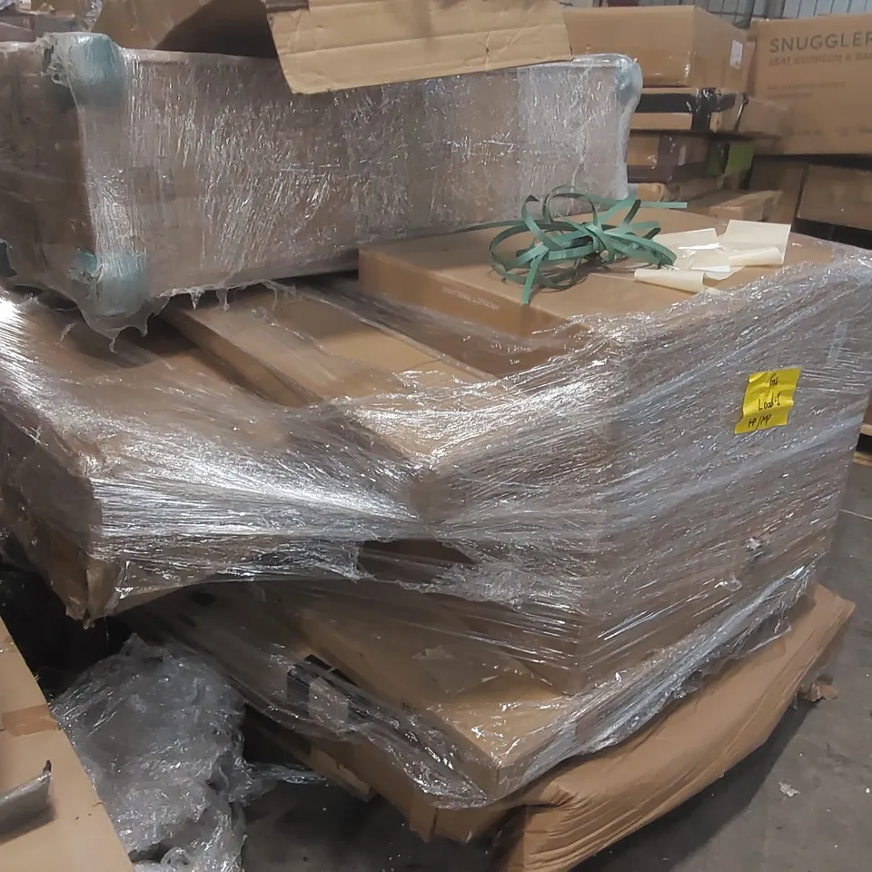 PALLET CONTAINING A LARGE QUANTITY OF ASSORTED FURNITURE PARTS ECT