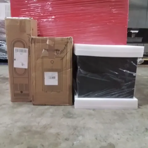 PALLET OF ASSORTED HOUSEHOLD GOODS AND PRODUCTS TO INCLUDE;GLASS COMPUTER CASE,DEHUMIDIFIER,AIR COOLING FAN