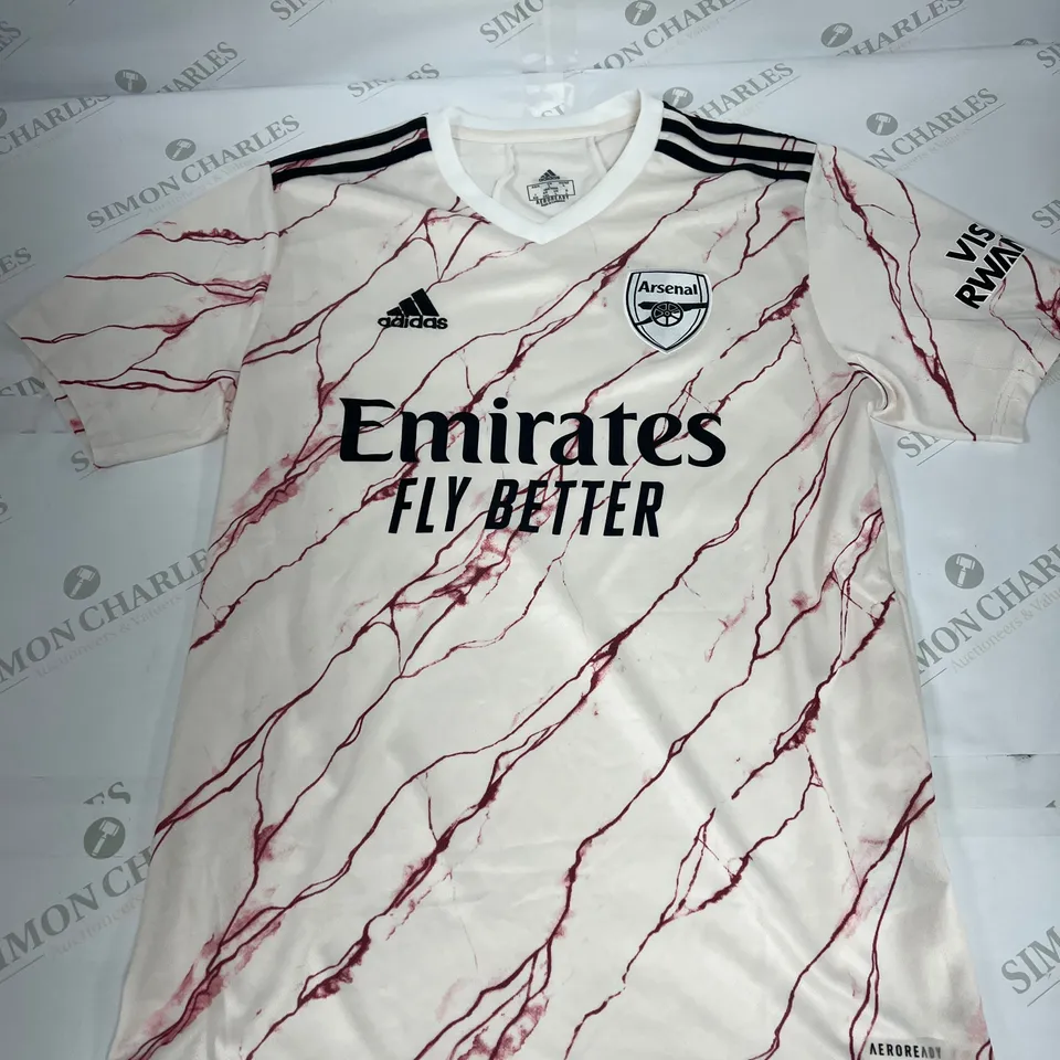 ADIDAS ARSENAL TOP IN WHITE AND RED SIZE LARGE