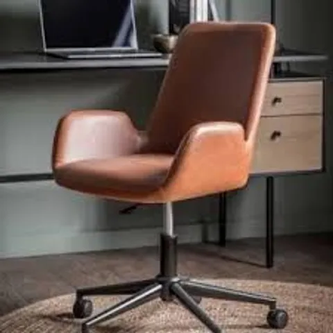 BOXED HOMESDIRECT365 RHONA SWIVEL CHAIR BROWN