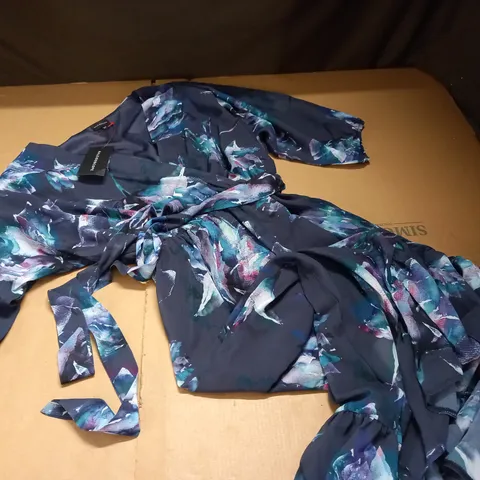 KALEIDOSCOPE FLORAL SLEEVED DRESS - UK 10