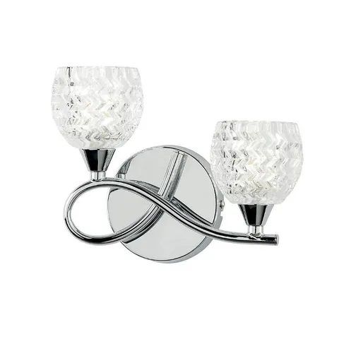 BOXED LUMINOSA BOYER 2 LIGHT INDOOR WALL LIGHT CHROME, G9