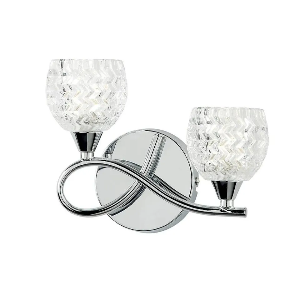 BOXED LUMINOSA BOYER 2 LIGHT INDOOR WALL LIGHT CHROME, G9