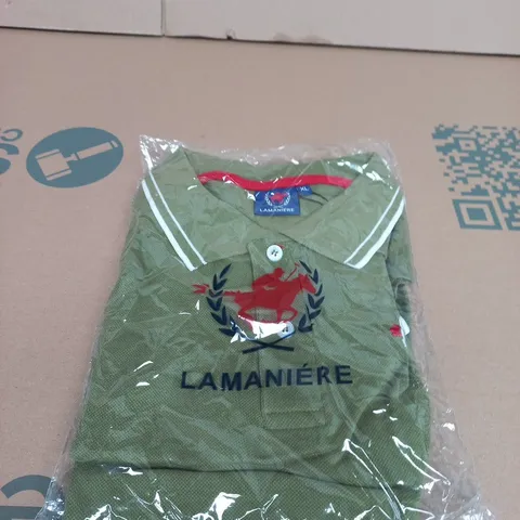 LAMANIÈRE GREEN POLO SHIRT FOR CHILDREN – CREST LOGO - SIZE XL