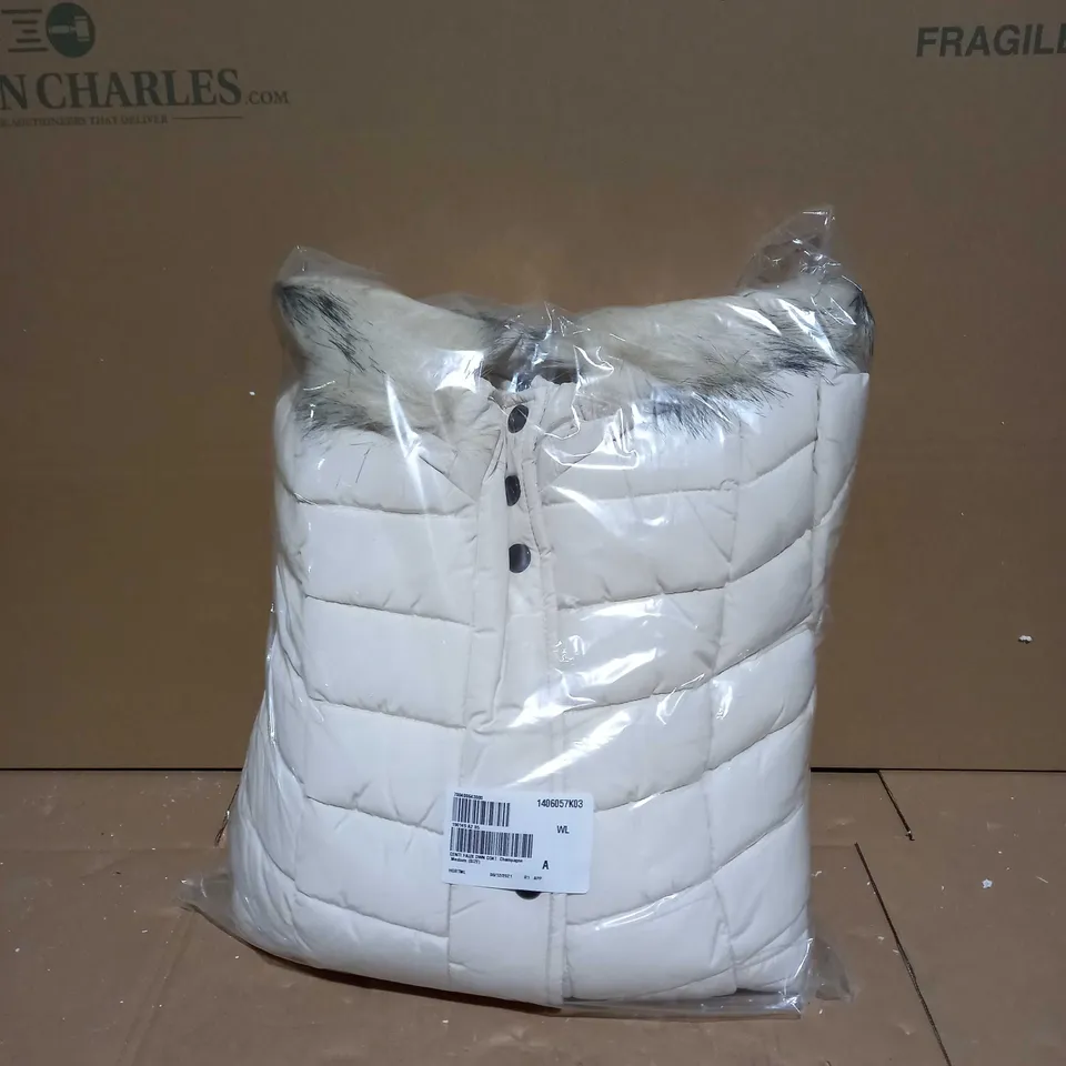 CENTIGRADE FAUX DOWN COAT CHAMPAGNE - MEDIUM 