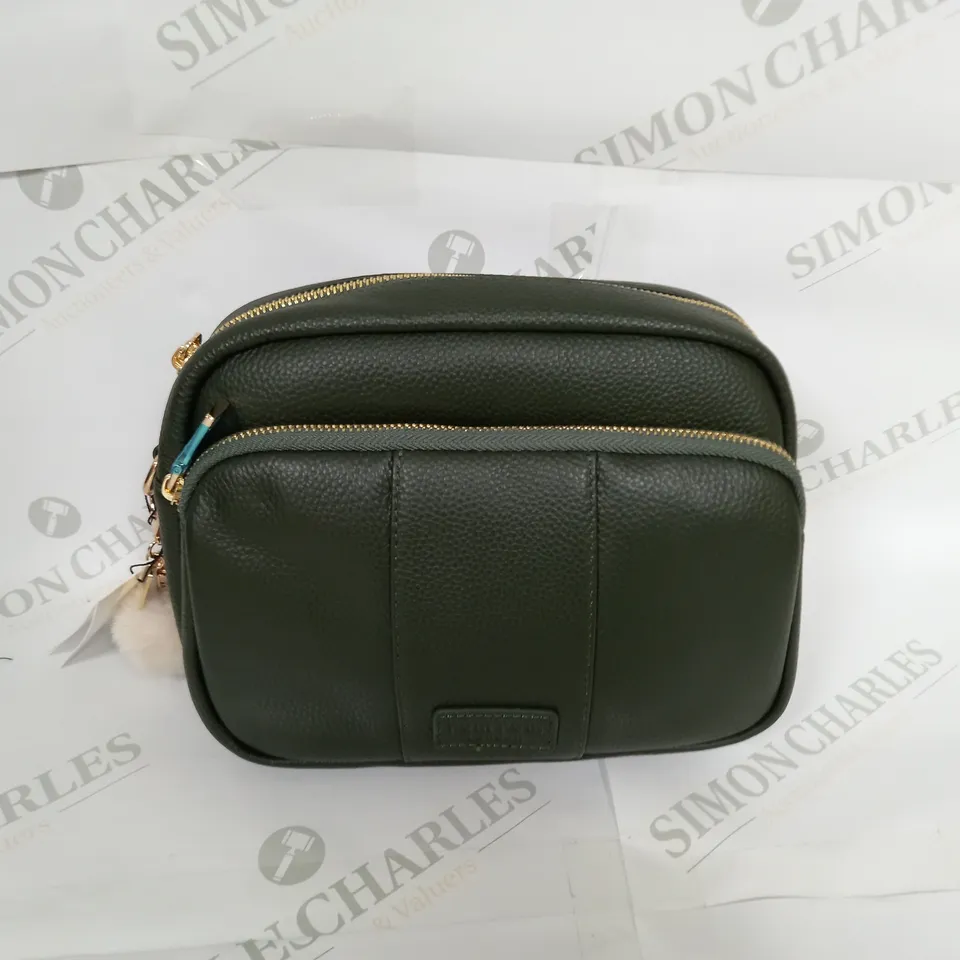 POM POM LONDON GREEN LEATHER BAG