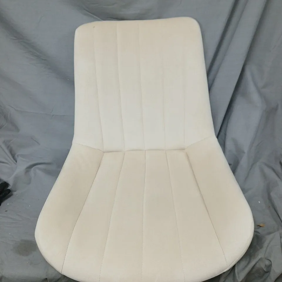 2 X WHITE UPHOLSTERED CHAIR BACK & SEAT WITH LEGS